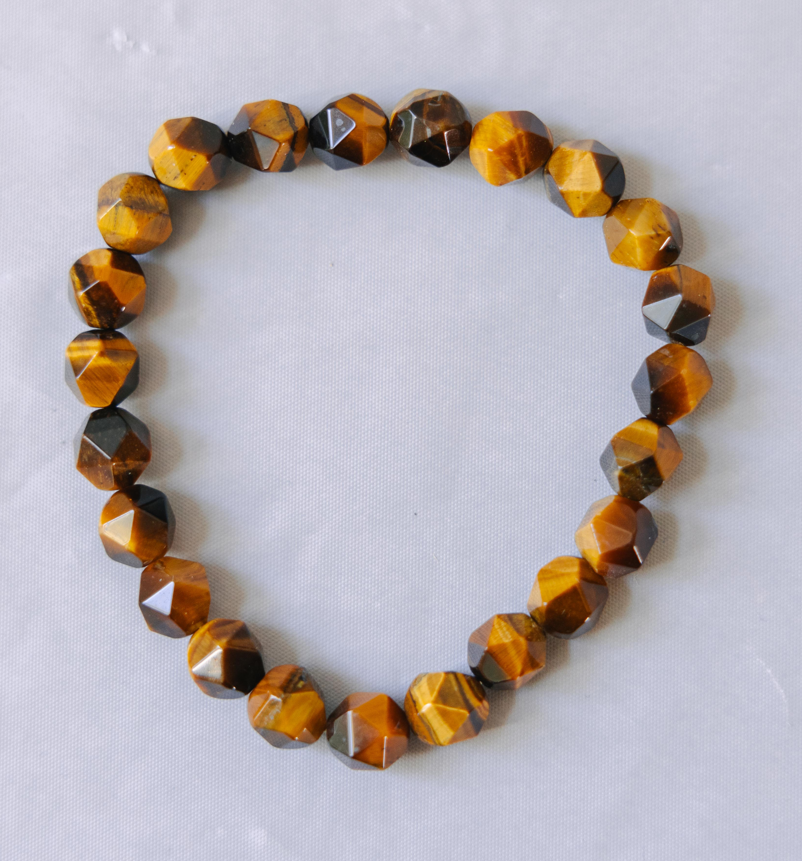 Faceted Tiger's Eye Gemstone Bracelet