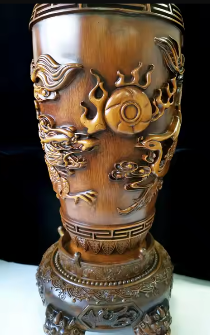 Wood Like Resin Flower Vase