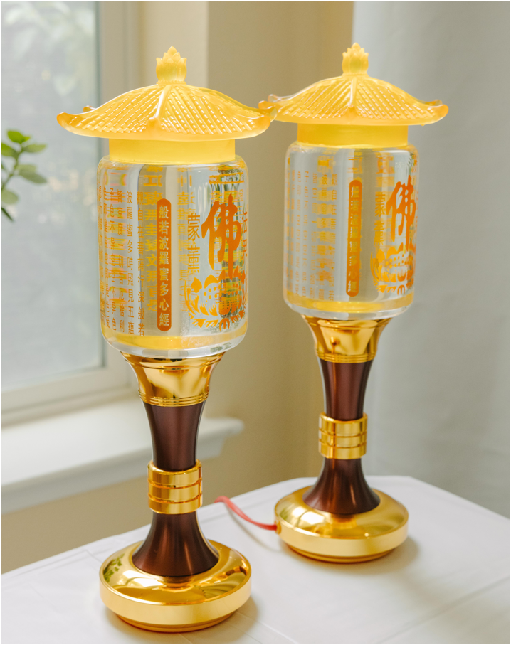 Buddhist Temple Blessing Lamps (Set of 2)