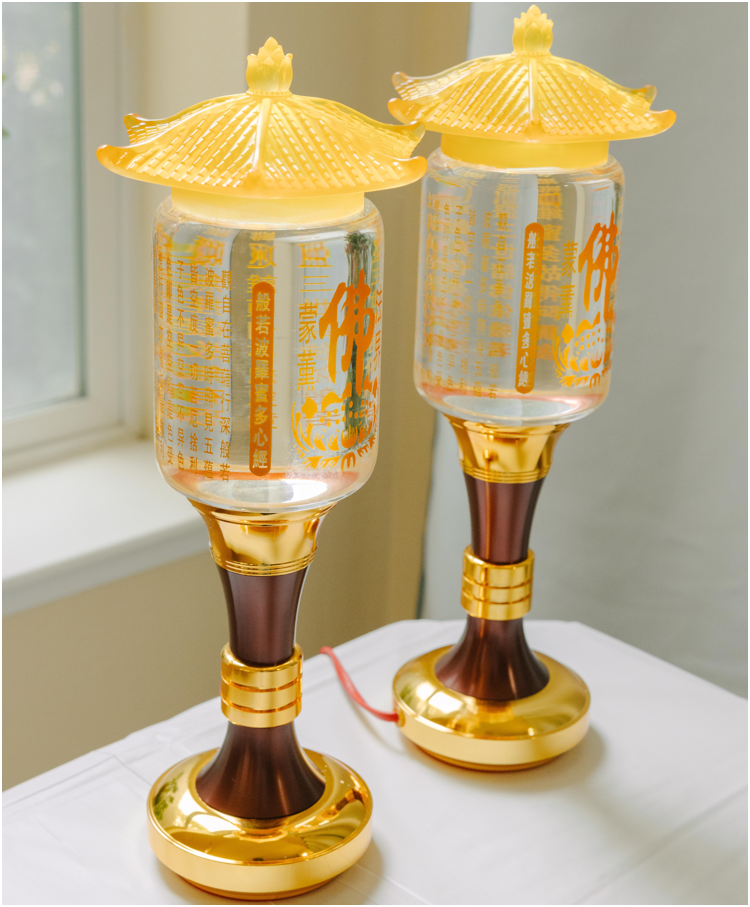 Buddhist Temple Blessing Lamps (Set of 2)