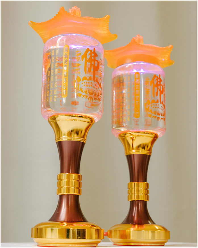 Buddhist Temple Blessing Lamps (Set of 2)