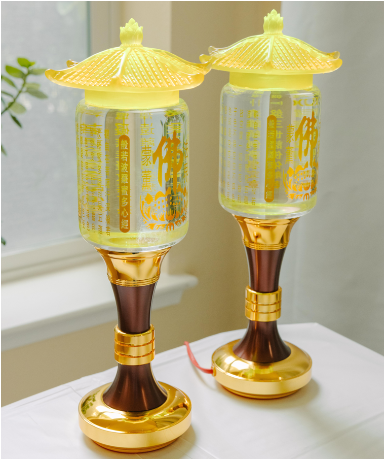 Buddhist Temple Blessing Lamps (Set of 2)