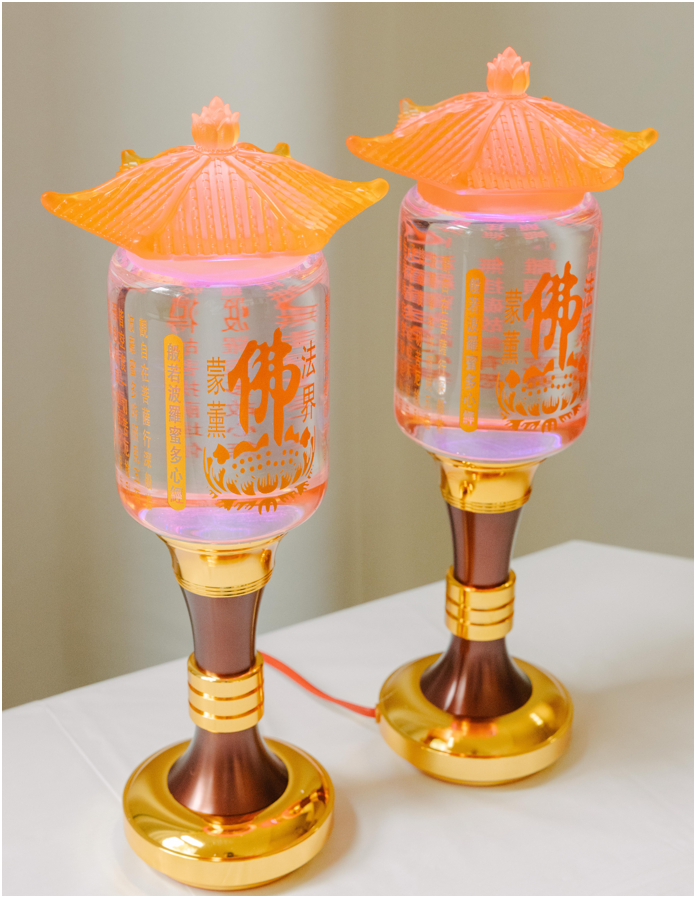 Buddhist Temple Blessing Lamps (Set of 2)