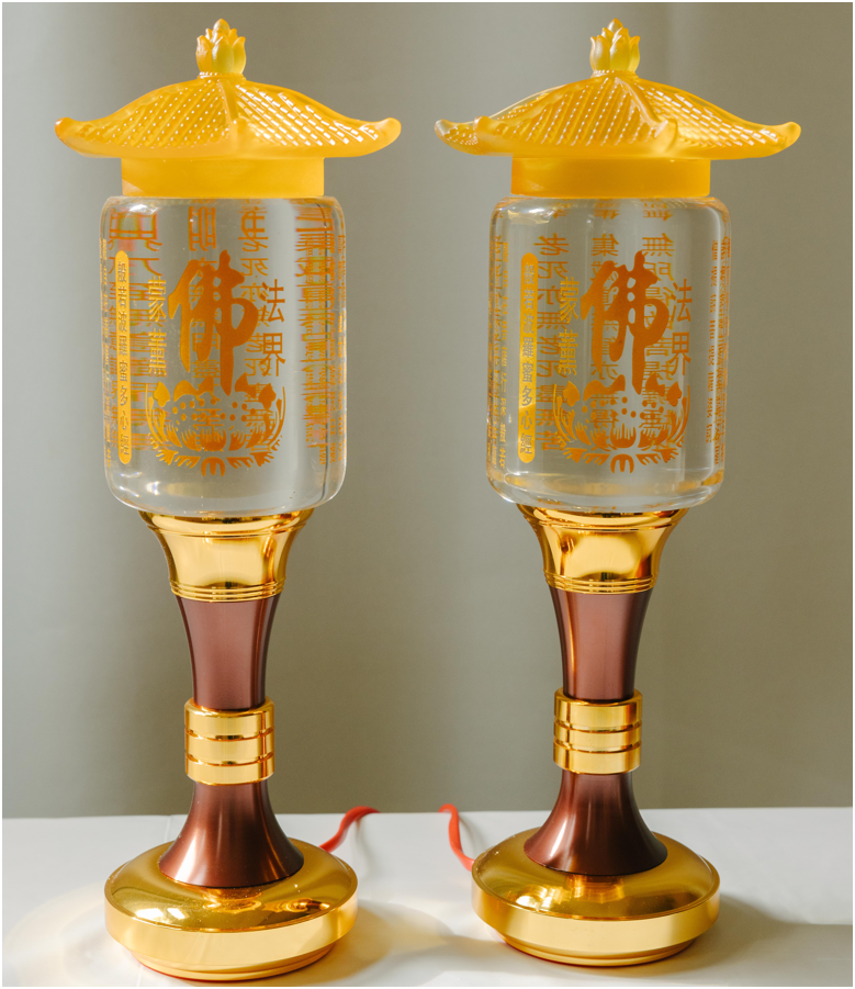 Buddhist Temple Blessing Lamps (Set of 2)