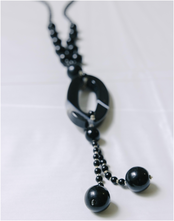 Elegant Black Beaded Necklace