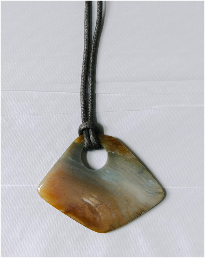 Natural Agate Stone Pendant Necklace