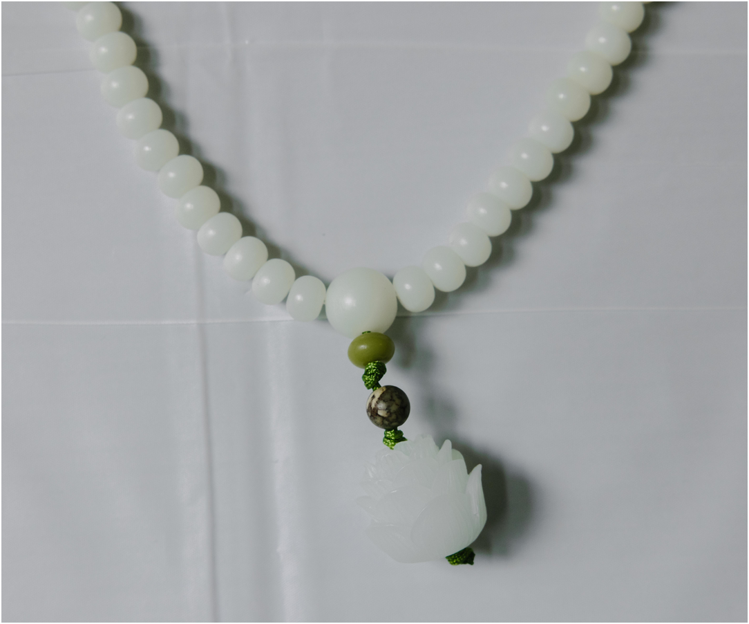 Elegant Serenity Jade Mala Beads Necklace
