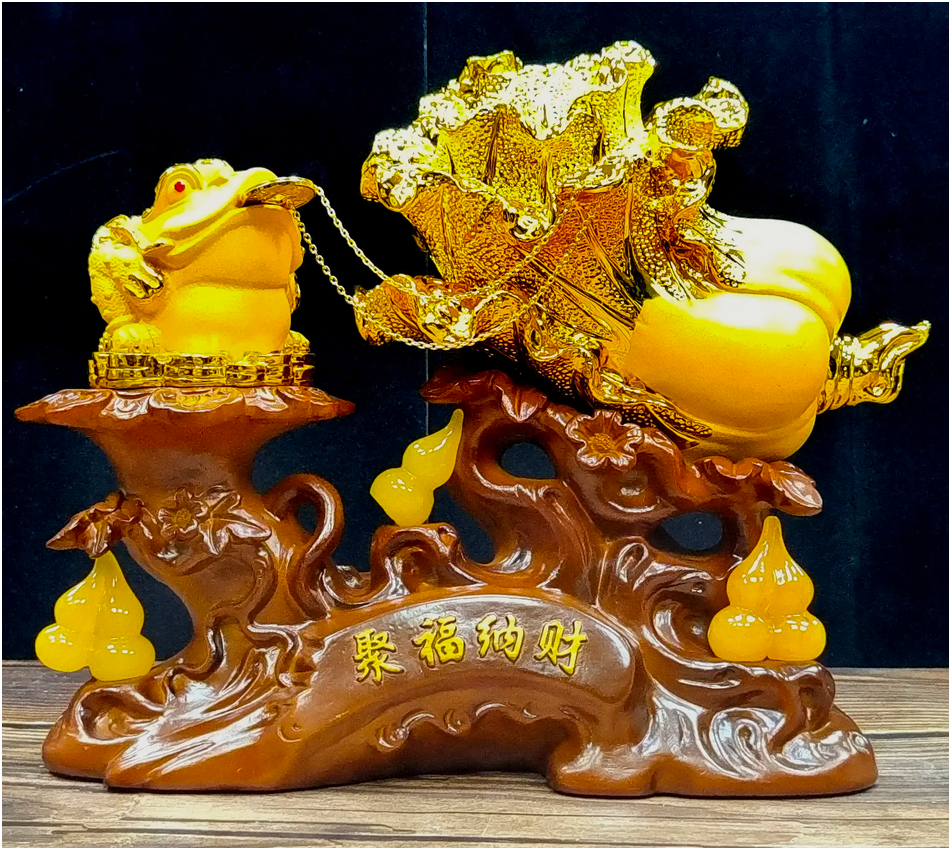 Resin Lucky Frog Jade Cabbage