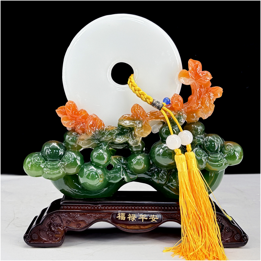 Lucky Jade Bi Disc Ornament