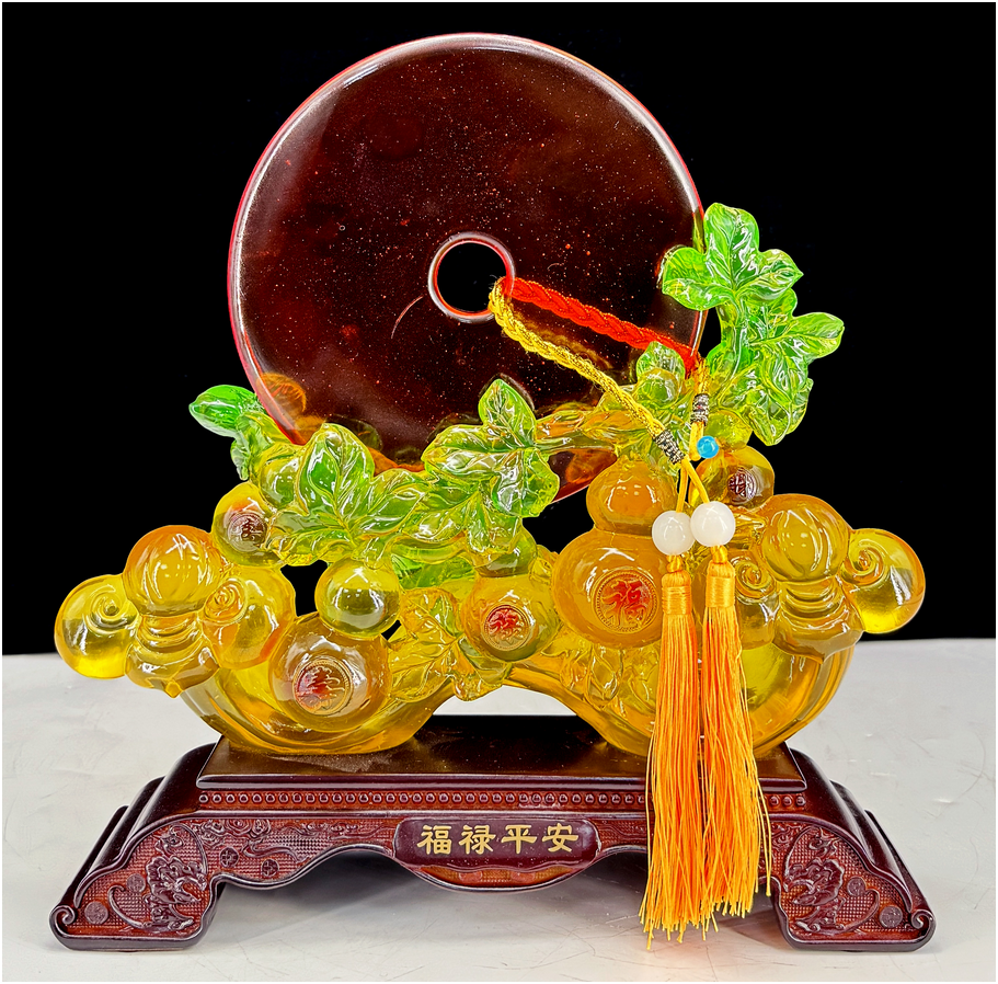 Lucky Jade Bi Disc Ornament