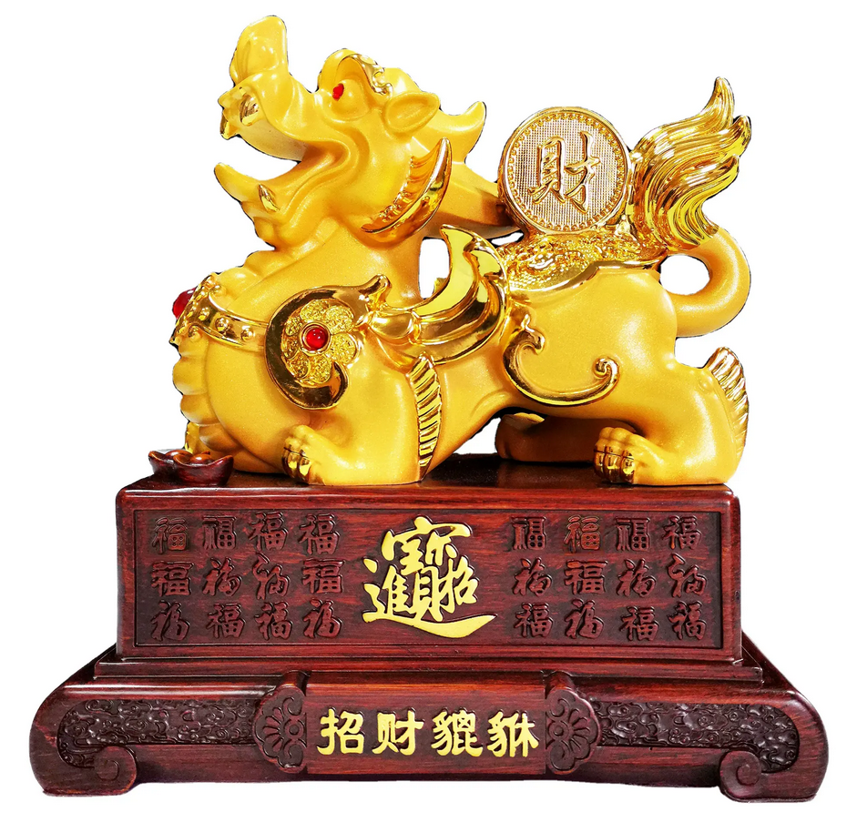 Golden Pixiu Wealth Guardian Statue