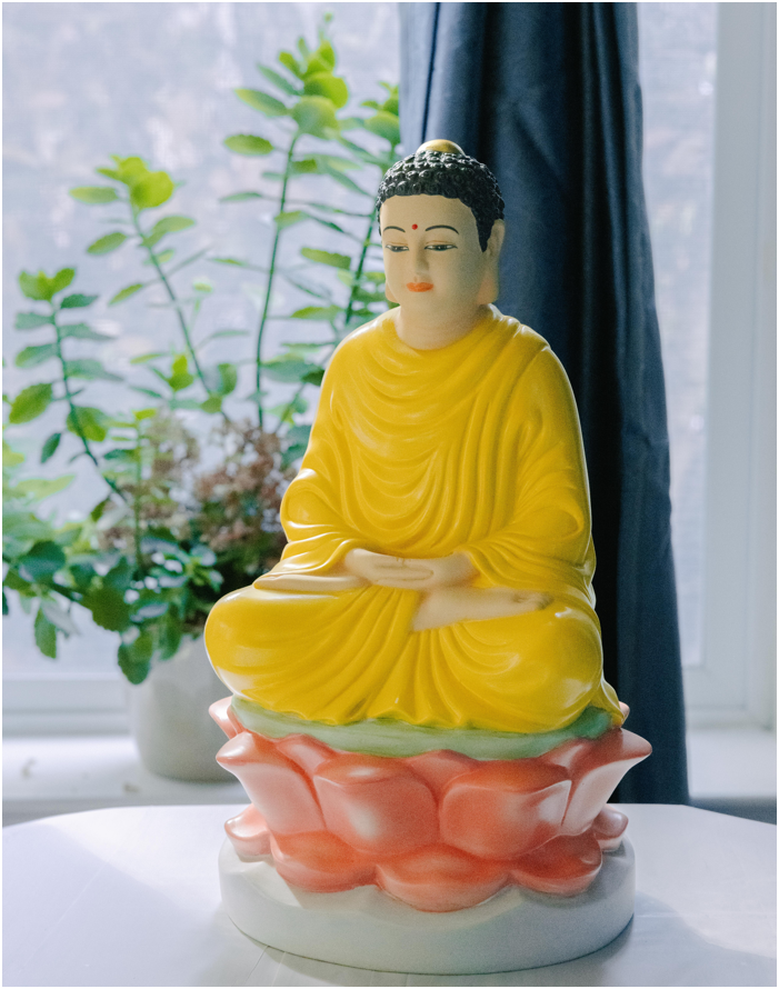 Buddha Statue - Serenity in Yellow