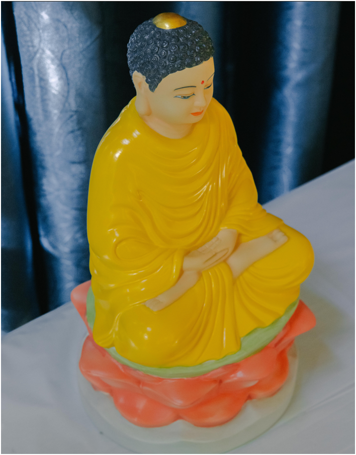 Buddha Statue - Serenity in Yellow