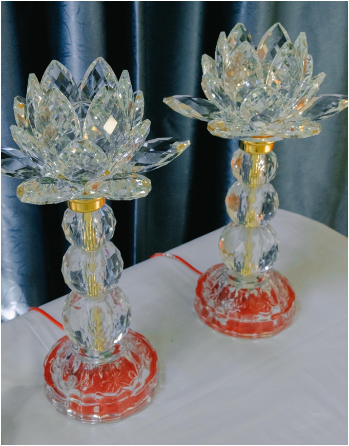 Crystal Lotus Candle & Lamp (Set of 2)