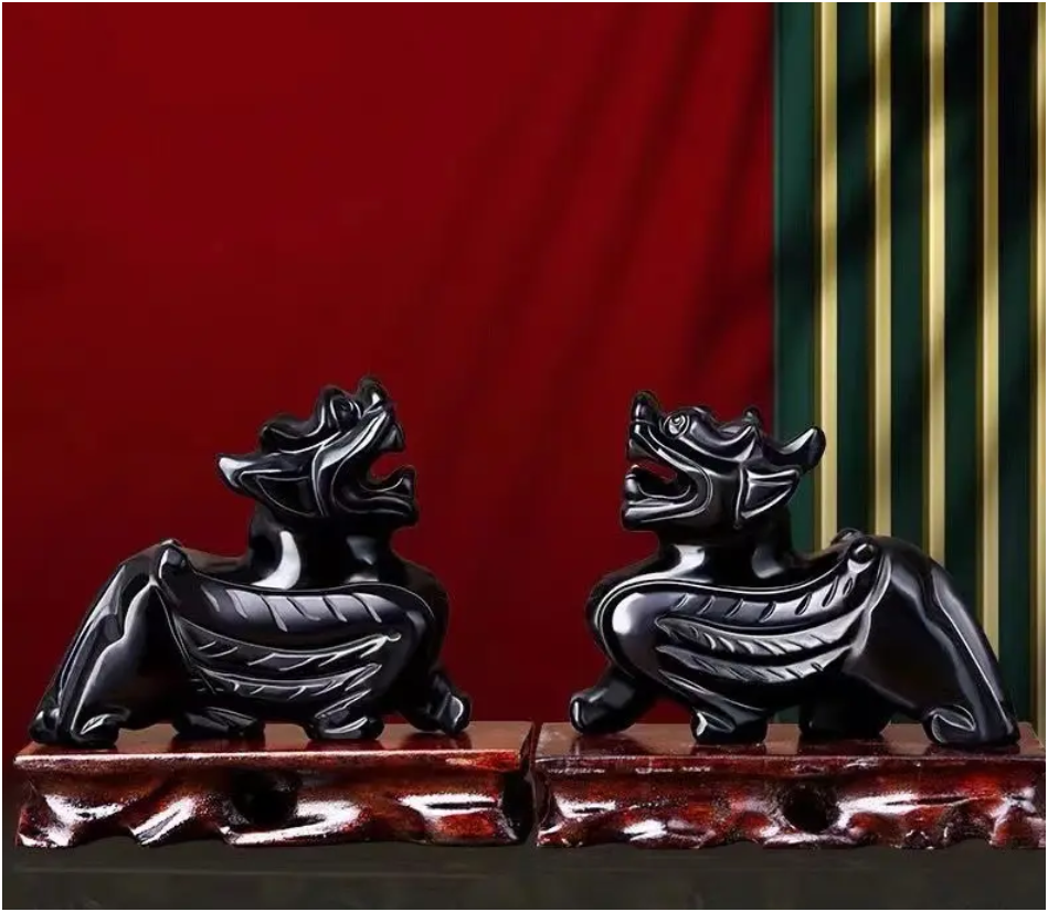 Obsidian Guardian Pixiu Pair