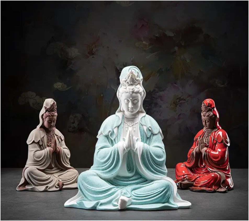 Guanyin Bodhisattva Ceramic Statue