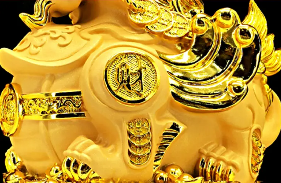 Golden Pixiu Wealth Statue