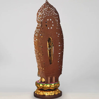 Western Three Sacred Buddha Copper Statues (Set of 3).