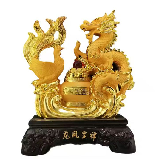 Feng Shui Resin Dragon Statue