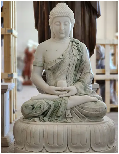Serene Enlightenment: Life-Size 3D Printed Buddha Statue