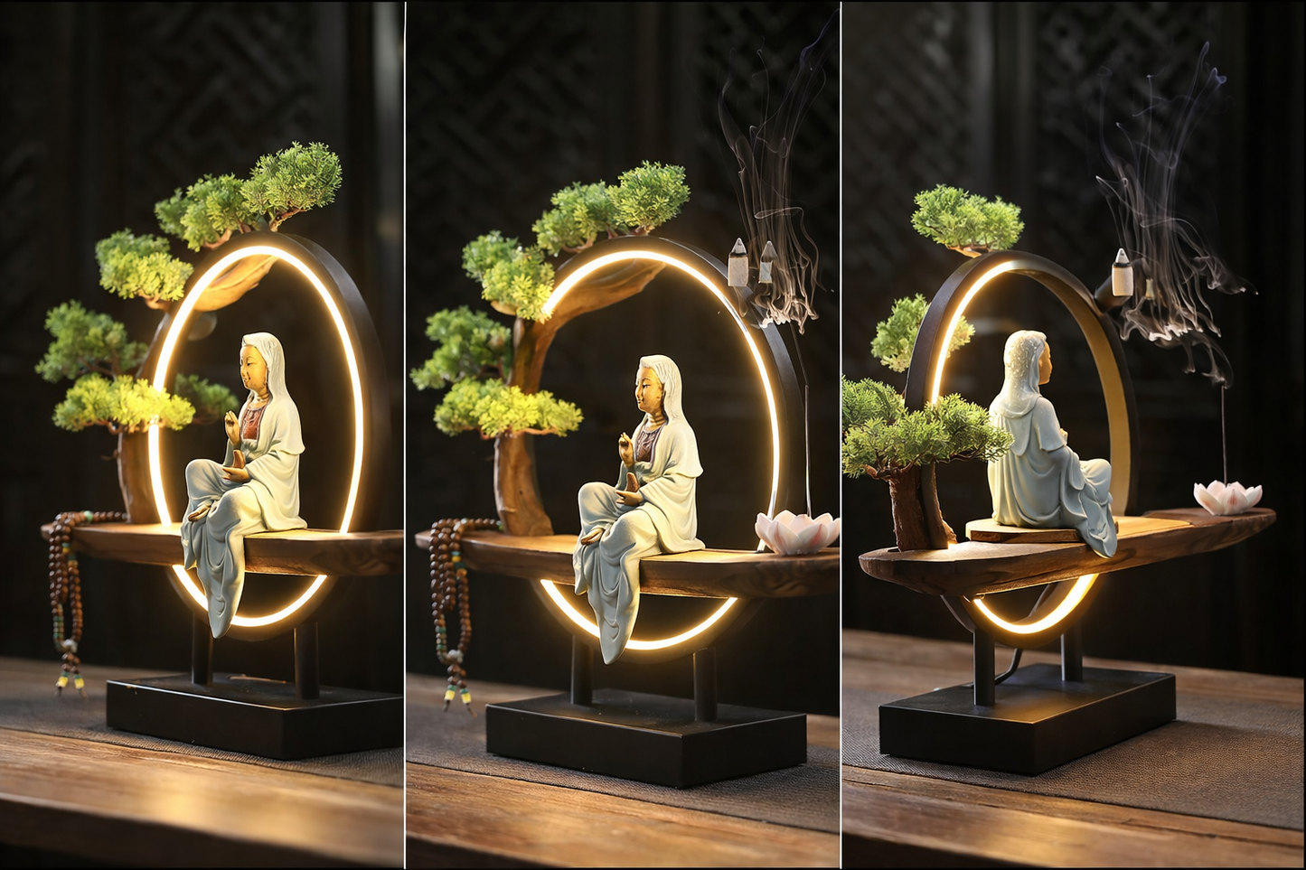 Guanyin Night Lamp Incense Burner