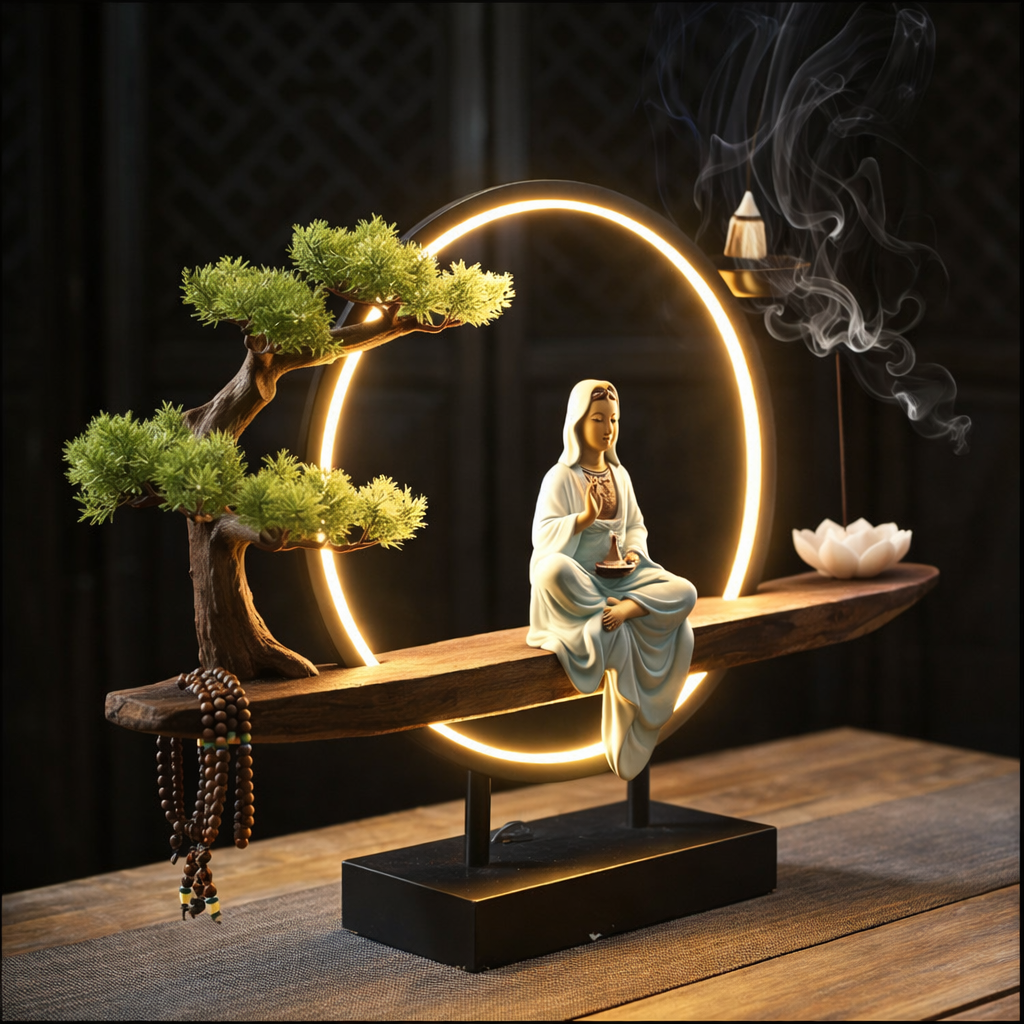 Guanyin Night Lamp Incense Burner