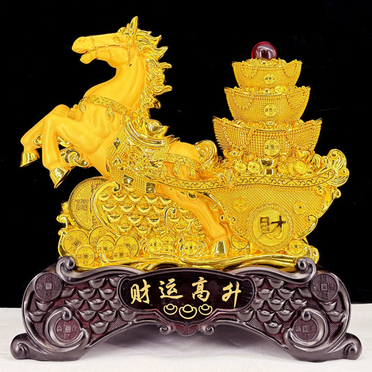 Golden Fortune Horse Wealth Ornament