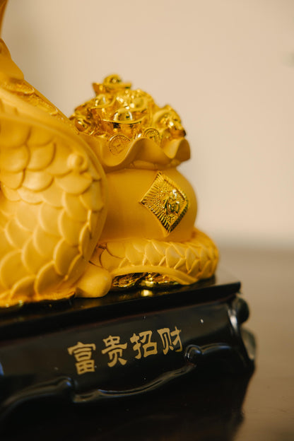 Golden Fortune Snake Wealth Ornament