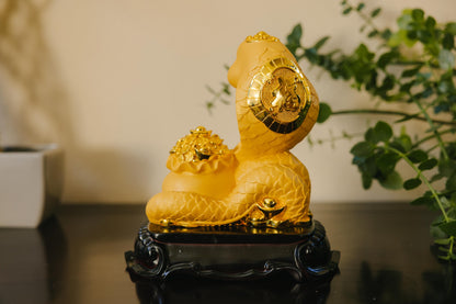 Golden Fortune Snake Wealth Ornament