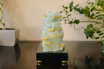 Lucky Jade Pixiu Statue