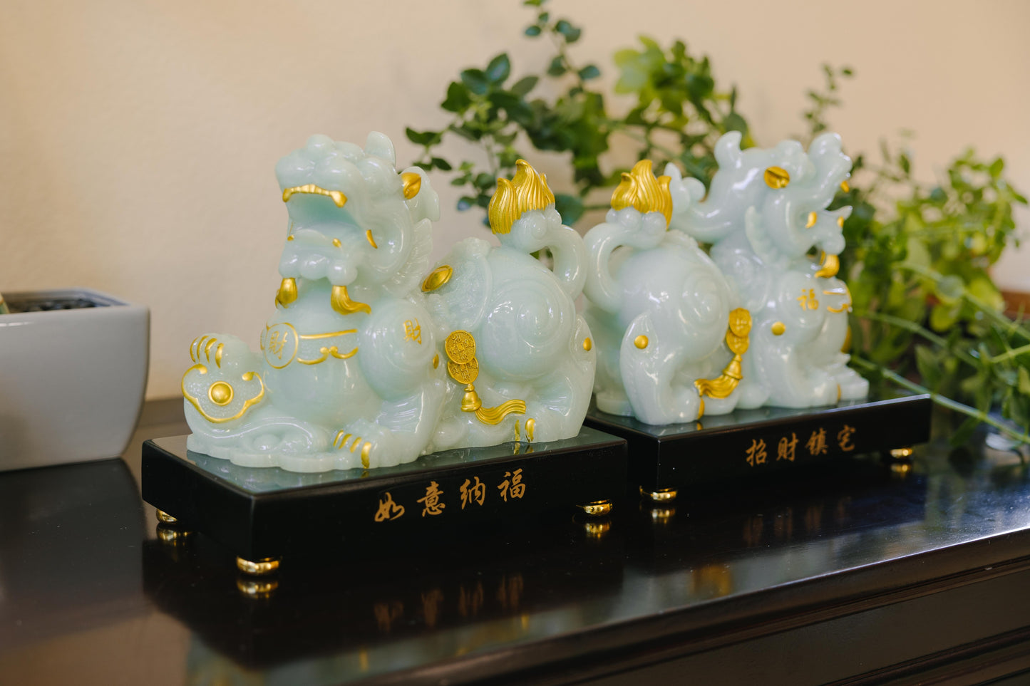 Lucky Jade Pixiu Statue
