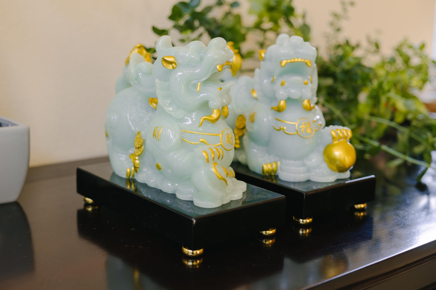 Lucky Jade Pixiu Statue