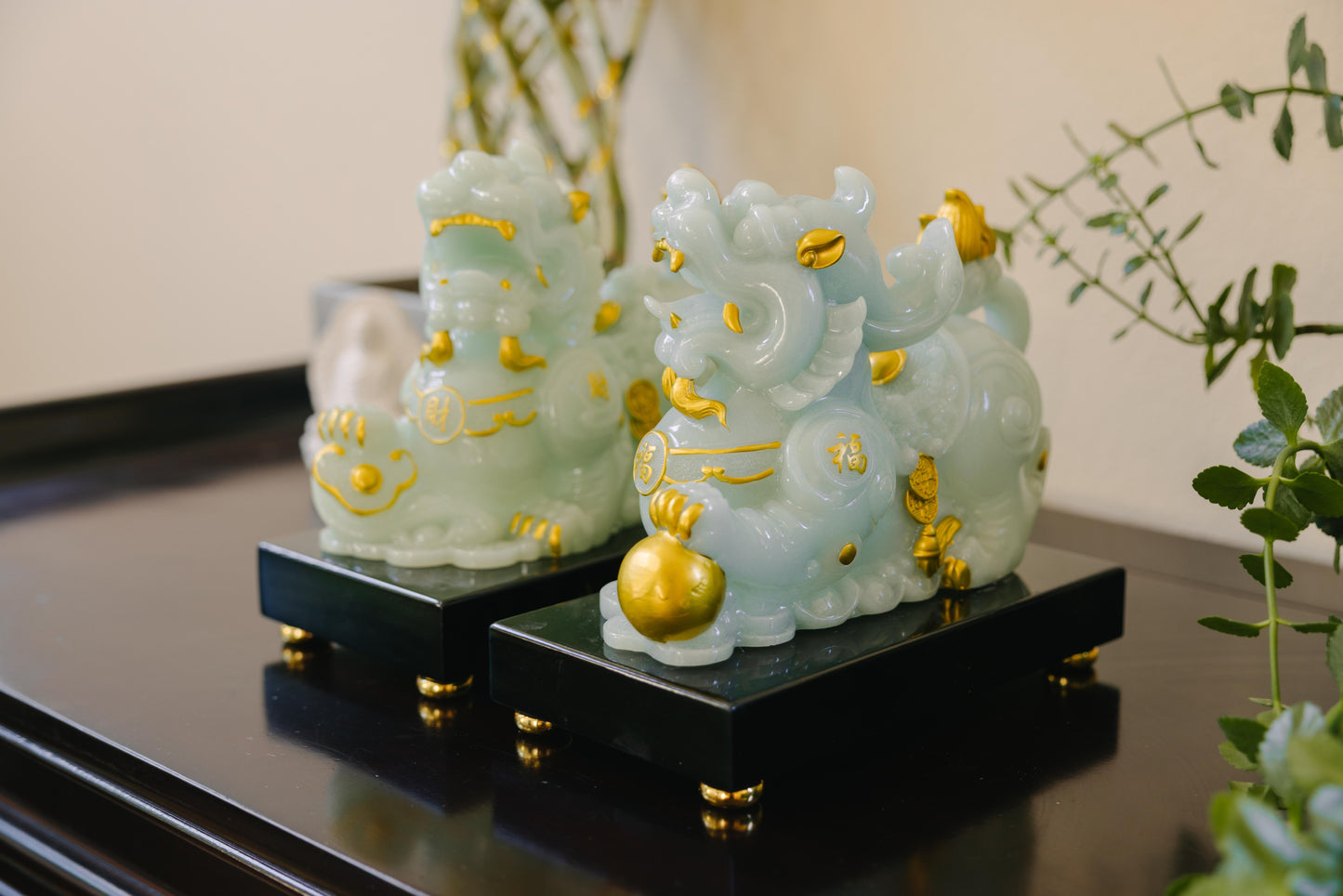 Lucky Jade Pixiu Statue