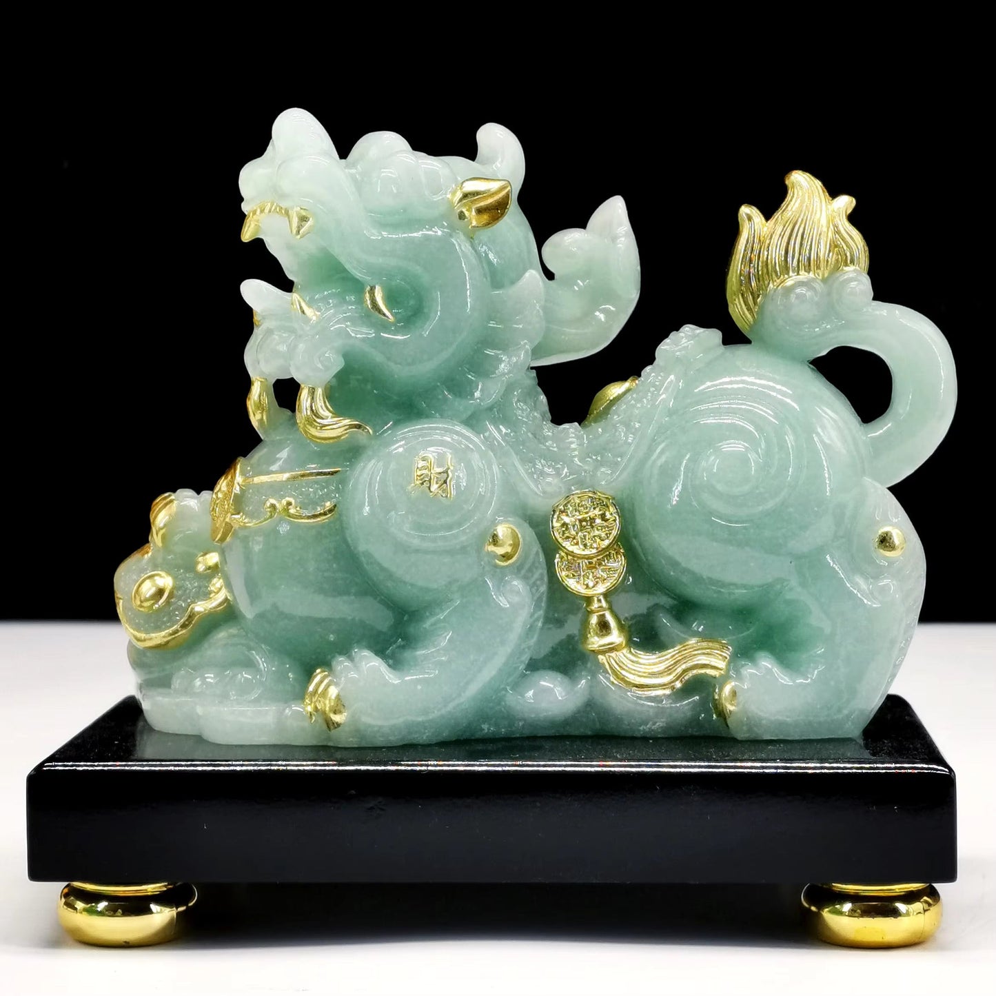 Lucky Jade Pixiu Statue Gifts