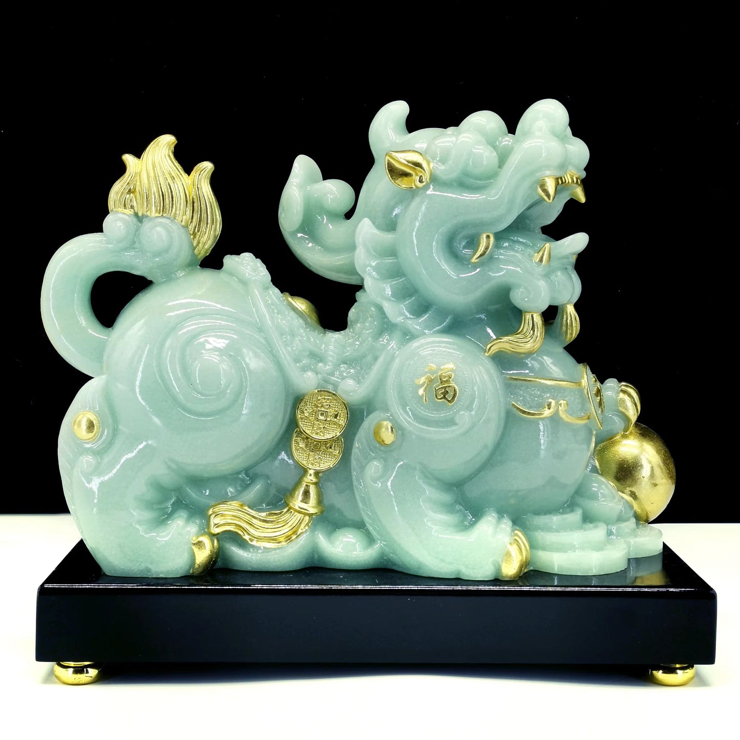 Lucky Jade Pixiu Statue Gifts