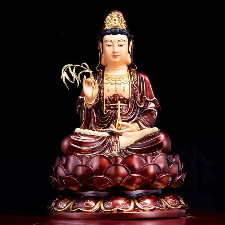 Guanyin Bodhisattva Copper Statue