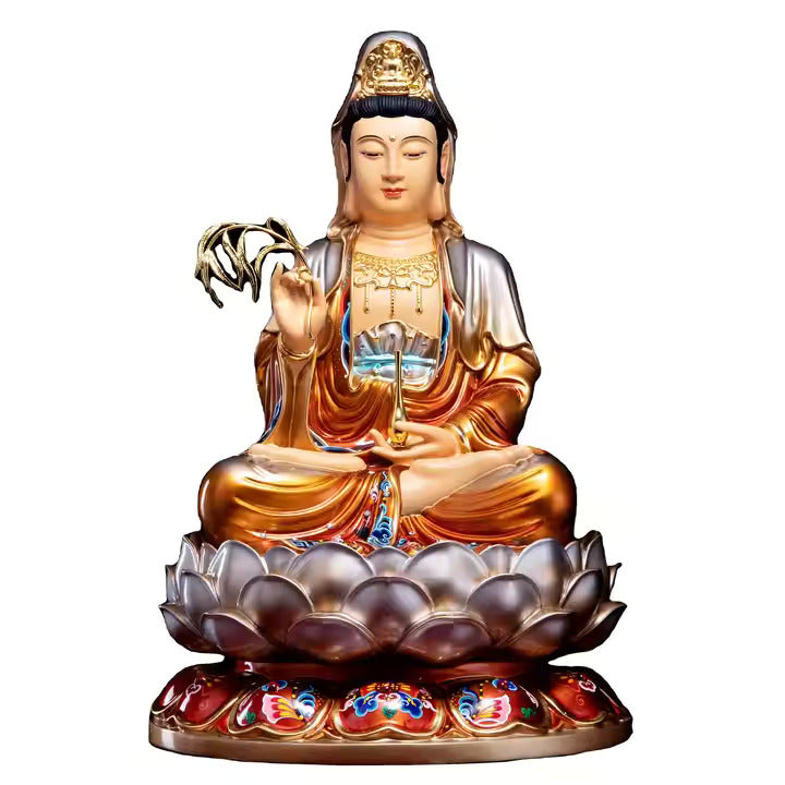 Guanyin Bodhisattva Copper Statue