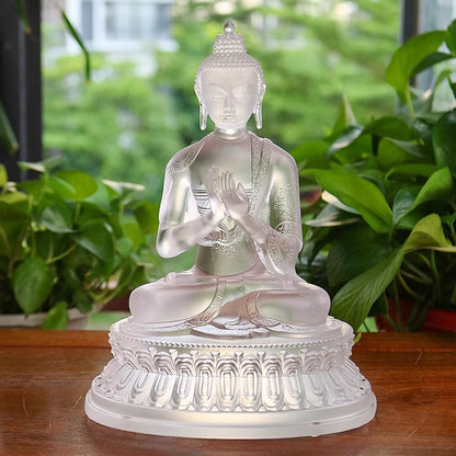 Glass Mediane Sakyamuni Buddha Statue