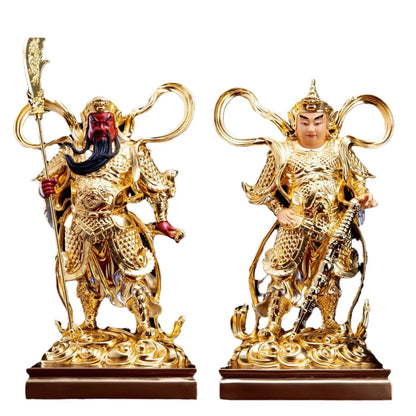 Pure Copper Guan Gong and Wucai Martial God Statue