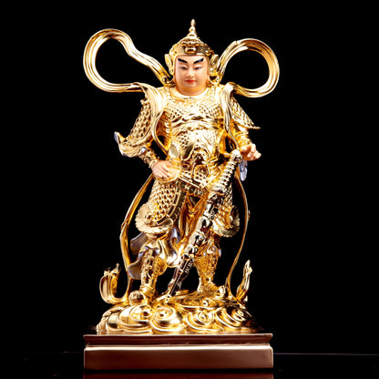 Pure Copper Guan Gong and Wucai Martial God Statue