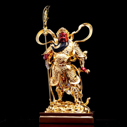 Pure Copper Guan Gong and Wucai Martial God Statue