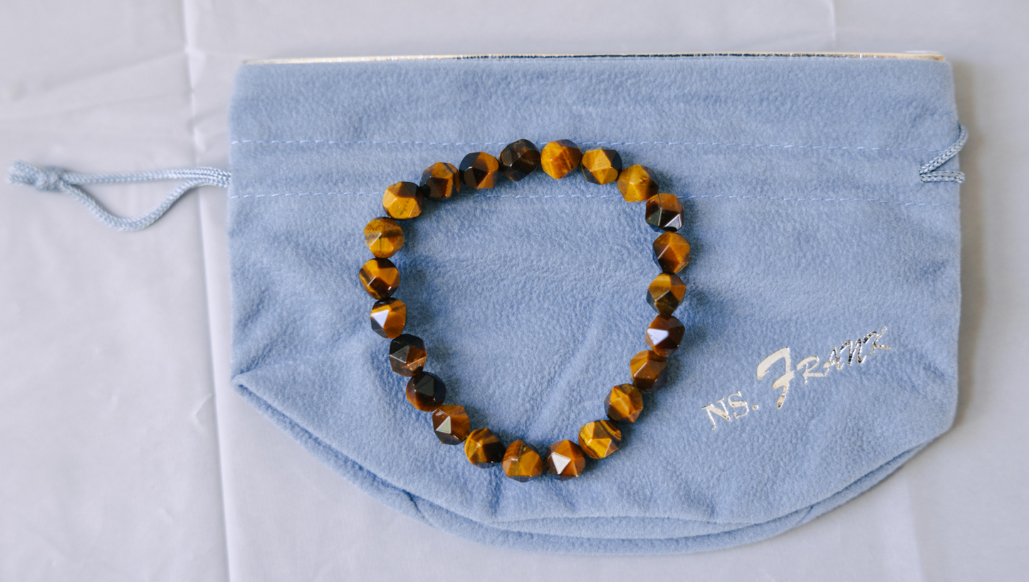 Faceted Tiger's Eye Gemstone Bracelet