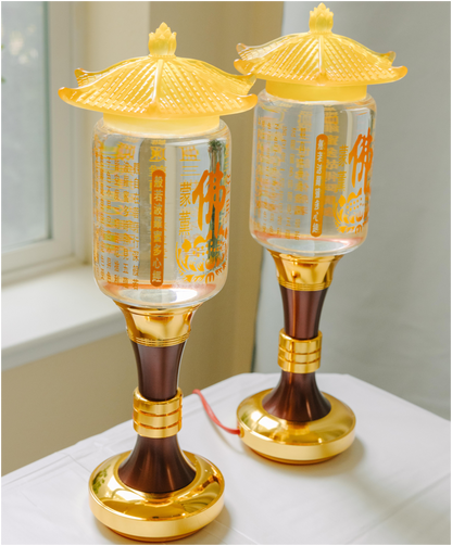 Buddhist Temple Blessing Lamps (Set of 2)