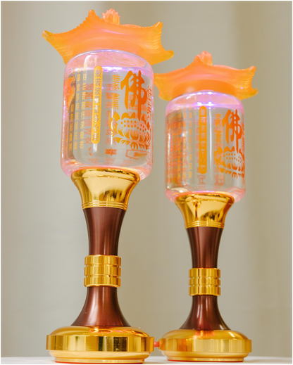 Buddhist Temple Blessing Lamps (Set of 2)