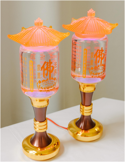 Buddhist Temple Blessing Lamps (Set of 2)