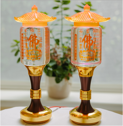 Buddhist Temple Blessing Lamps (Set of 2)