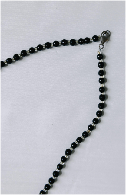 Elegant Black Beaded Necklace