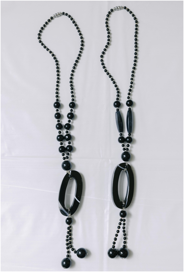 Elegant Black Beaded Necklace