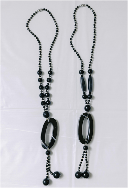 Elegant Black Beaded Necklace