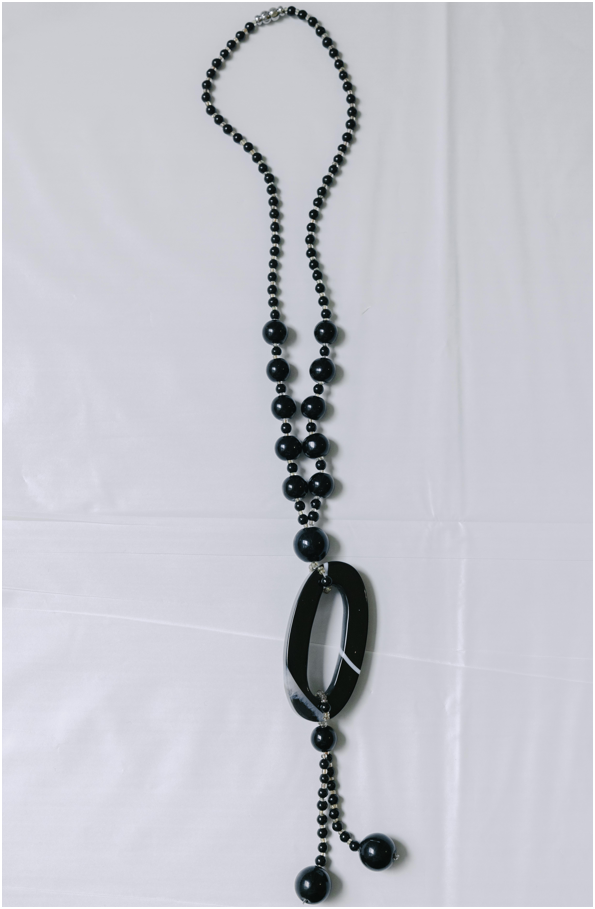 Elegant Black Beaded Necklace